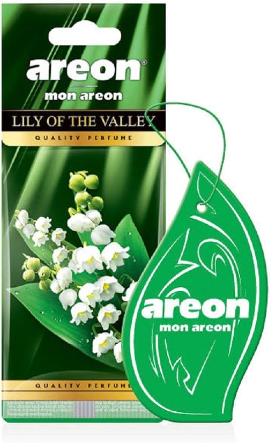 AREON MA33 Hanging Best Car Air Freshener Lily of the Valley Scent, Paper Hanging Ornaments, Long Lasting Scent for Car or Ho