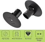 Adjustable Shower Curtain Rod Bracket for Slanted Wall, 2Pcs Titanium Steel Shower Curtain Rod Single Swivel Flange Heavy Dut