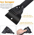 AutoEC Car Window Glass Cleaner Wand Windshield Interior Cleaning Tool with Detachable Ice Scraper for Car Auto SUV Truck, 2 Coral Fleece Bonnets