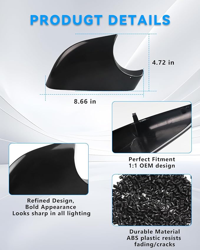 Mirror Bottom Cover for Tesla Model Y 2018-2025, Right Passenger Side Rearview Mirror Lower Base Caps, Tesla Model Y Mirrors Cover Bottom Trim Replacement Accessories（Right）