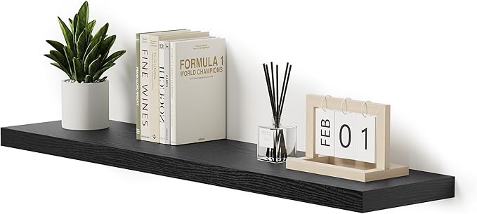 Vivelove Single Floating Shelves 48 Inches, 48 x 10 inch Deep x 1.8 in Thick, Long Wall Shelves Heavy Duty 80 lbs for Bedroom