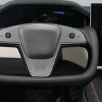 MEWANT Hand Stitched Tesla Model S Yoke Real Leather Steering Wheel Cover Wrap for Tesla Model S 2021-2023 / Model X 2021-2023 Tesla Yoke Steering Wheel Accessories(3D Style)