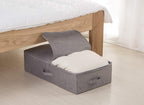 iwill CREATE PRO Pack of 2, Rigid Underbed Storage Boxes with Zip Lid for Clothes, Bedding Sheets, Blankets Organiser, Black 