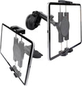 xik Universal Car Tablet Mount Holder - 2-in-1 [CD Slot + Suction Cup] Mount for Windshield, Dashboard, CD Player - Secure Stand for iPad & All Tablets 4.7" to 12.9"
