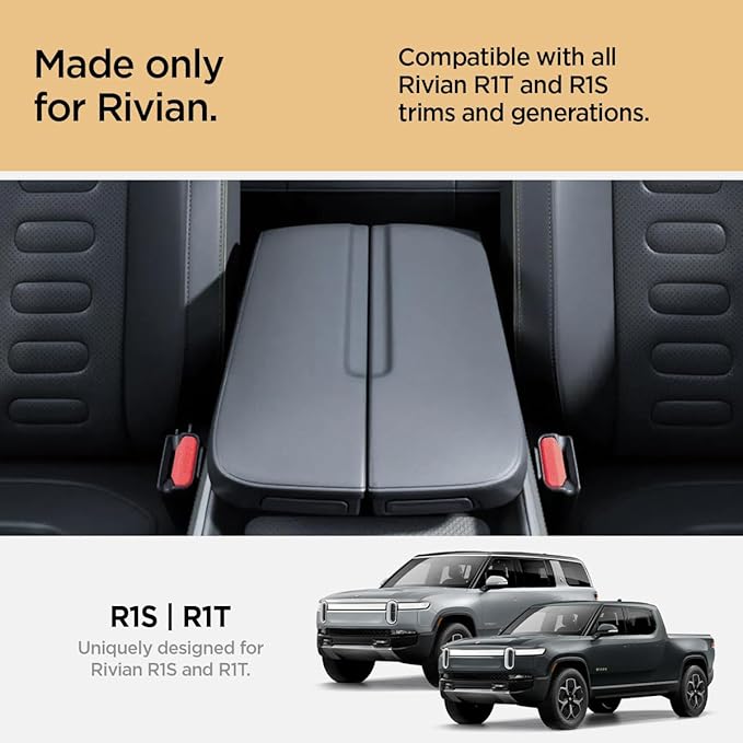 Spigen Console Organizer Tray for Rivian R1T and R1S 2026 2025 2024 2023 2022