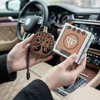 Wood Car Air Freshener — Tree Of Life Handmade Unscented DIY Essential Oil Hanging Diffuser with Felt Insert — Add Your Own O