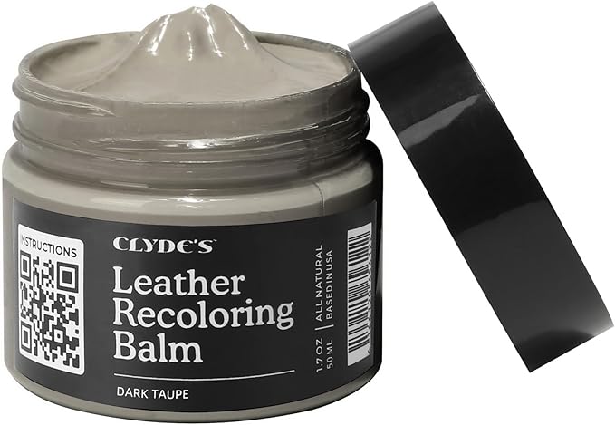 Clyde's™ Recoloring Balm | Non-Toxic Material Dye & Restorer for Furniture, Car Seats, & More | 23 Colors (Dark Taupe, 50ML)