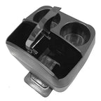 Modengzhe Black Plastic Car Trash Bin with Cup Holder, Multifunctional Extra Large Garbage Container Dustbin Storage Box
