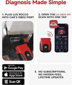 2026 Bluetooth OBD2 Scanner for iPhone & Android - AI Powered Wireless Car Diagnostic Scan Tool, Check Engine Code Reader with