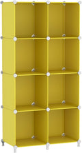 AWTATOS Cube Storage Organizer, 8 Cube Closet Organizers and Storage, DIY Stackable Bookshelf Plastic Clothes Organizer Shelv