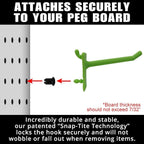 PegPro® 2" Hooks Kit for Standard “Wood Fiber” pegboard – Durable Plastic Pegboard Hooks - for Garage, Kitchen, Craft Room, a