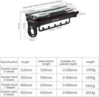 Retractable Stainless Steel Clothes Rail, Extendable Wardrobe Pull Out Rod with Damping Slide, Heavy-Duty Hanger Bearing 25Kg