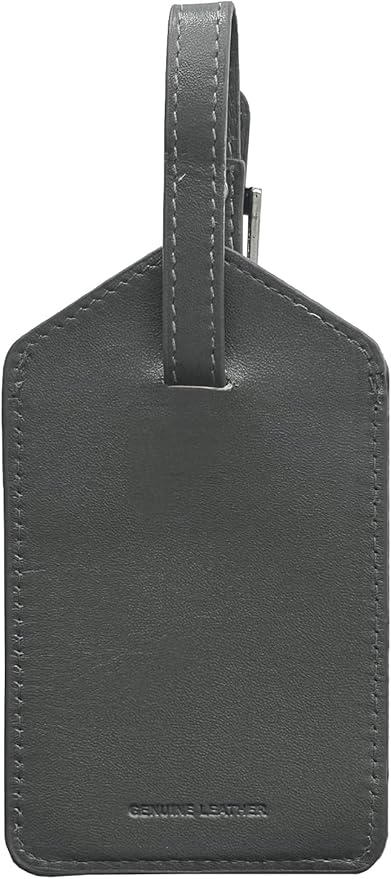 Personalized Monogrammed Leather Luggage Tags - 2 Pack