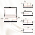 ProCase 5 Layers Stackable Jewelry Tray Box, Stackers Jewelry Trays for Dresser Drawer Storage, Jewelry Organizer Case with L