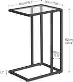 HOOBRO Floating Shelves and C Shaped End Table, 15 Inch Wall Shelf Set of 2, Wall Mounted Storage Shelves 2-Tier, Side Table 