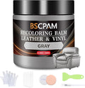Gray Leather Recoloring Balm,Leather Couch Scratch/Stain Remover,Leather Repair kit for Vinyl Furniture and Car Interior,Leat