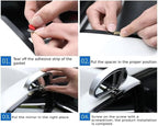 Blind Spot Mirror for Car, HD Glass Convex Wide Angle Blindspot Rear View Mirrors, Adjustable Clip On Car Side Mirror for Trucks SUVs Jeep RVs, Fits Max 0.16in/0.4cm Framed Mirrors