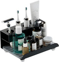 YOOLENS Quick Dry Electric Toothbrush Holder 4 Slots Metal Bathroom Counter Organizer for Toothpaste Razor Mouthwash, Black
