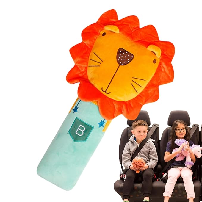 Children seat Belt Pillow Soft, Universal Seatbelt Pillow for Kids, Seat Belt Adjuster and Seatbelt Pillow for Kids Travel, for All Car Seats, Stroller, Pushcar (B)