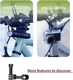 Rcool Universal Bike Phone Mount Holder,with Buckle Mount Base, 360°Rotation Four Corner Fixation for Bicycles Scooter eBike Dirt Road Cruiser Jogging Stroller Torch Light Dash Cam，Black