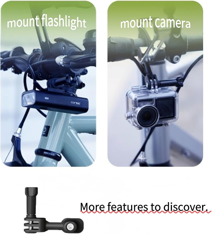 Rcool Universal Bike Phone Mount Holder,with Buckle Mount Base, 360°Rotation Four Corner Fixation for Bicycles Scooter eBike Dirt Road Cruiser Jogging Stroller Torch Light Dash Cam，Black