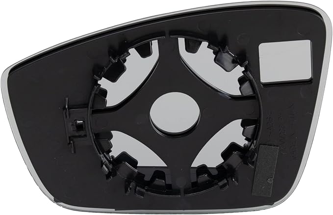 TRQ Passenger Side Manual Mirror Glass Snap On Clear Compatible with 2011-2018 Volkswagen Jetta VW1325119