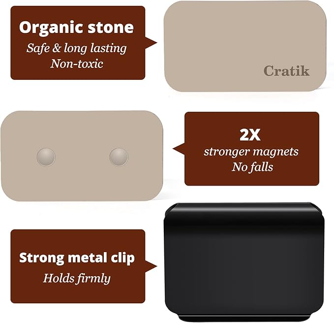 Car Air Freshener - Stone Air Freshener - Car Odor Eliminator for Visor Clip- Natural Scent Starter Kit, Vehicle Scent Diffus