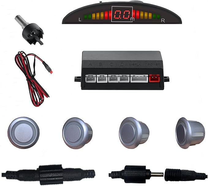 Parking Sensor Kit Backup Sensor Kit Reverse Sensor for Car 18 Color Options for Probes Adjustable Alarm Volume Professional 