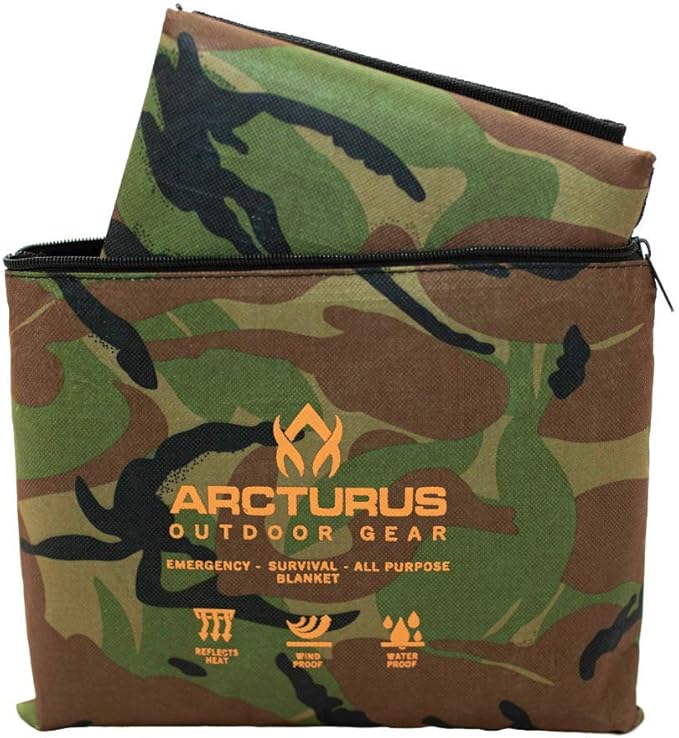 Arcturus Insulated Tarp, Reusable Heavy Duty Thermal Survival Blanket – 60x82in, Reflects 90% Body Heat, Waterproof, Windproo