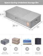 StorageWorks Under Bed Storage with Lid with Underbed Storage Bins
