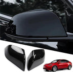 YHCDSEA Rearview Mirror Guard Cover for Tesla Model Y, Side Mirror Cover Exterior Accessories fit for Model Y 2024 2023 2022 2021 (Glossy Black)