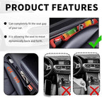 2PCS New Car Seat Gap Filler with 2 Storage Areas,Stylish Car Seat Gap Storage for Stabilizing Phone,Keys Wallet,Universal Car Seat Gap Filler Organizer Interior Accessories (Carbon Red)