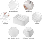 4 Packs Jeans Drawer Organizers for Clothing,5 Grids Compartment Wardrobe clothes organizer,Fabric Washable Closet Organizers