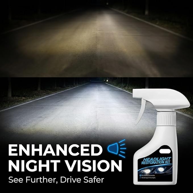 Automotive Headlight Restoration Kit,2026 New Coating Headlight Cleaner for Cars Trucks Motorcycles & RVs - Restore Yellowing