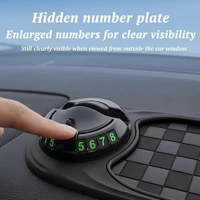 Multifunction Car Anti-Slip Mat, 360° Rotating Universal Phone Pad Holder, Car Anti Slip Mat Dashboard Mobile Phone Holder, w