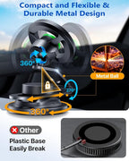 HTU 2026 Upgraded Car Phone Holder for Magsafe Magnetic Car Phone Mount [360° Adjustable 99LBS Ultra Suction] Cell Phone Holders for Tesla Cars/Gym/Mirror Mount for iPhone & Android (Black)