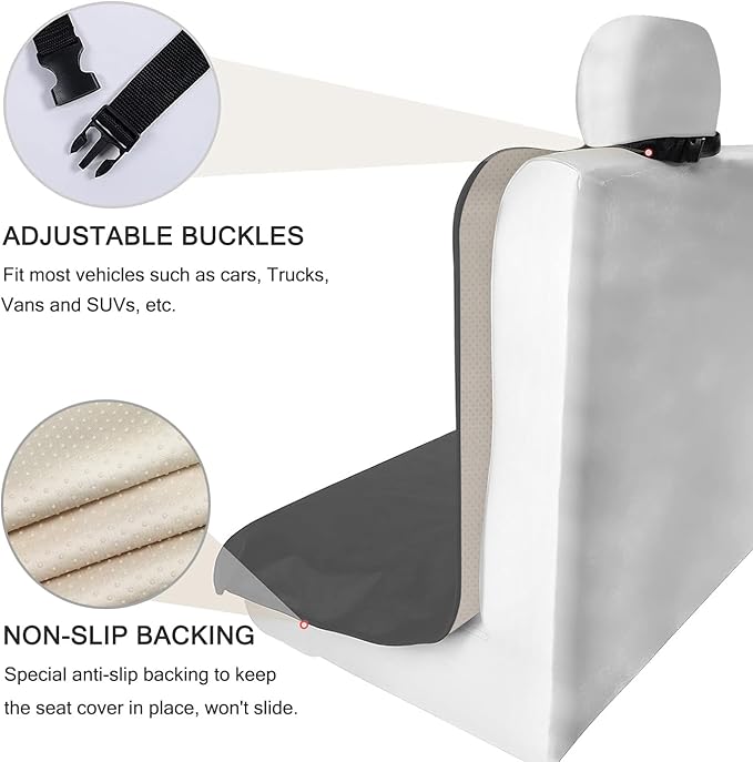 Waterproof Backseat Cover for Car Trucks Van SUV Jeep, Rear Bench Towel Seat Covers, Car Seat Protector for Gym Swimming, Uni