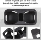 Black Center Console Cup Holder Compatible with Land Rover Defender 90 110 130 2020-2024 Car Cup Holder Expander Storage Box，