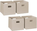 RiverRidge Folding Storage Bins with Handles Taupe Cube Storage Organizer for Closet, Bedroom & Playroom - Closet Organizers 