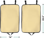 FH Group Faux Leather Seat Back Kick Protectors, Heavy Duty Car Kick Mats for Kids – 2-Pack Back Seat Protector for Driver an