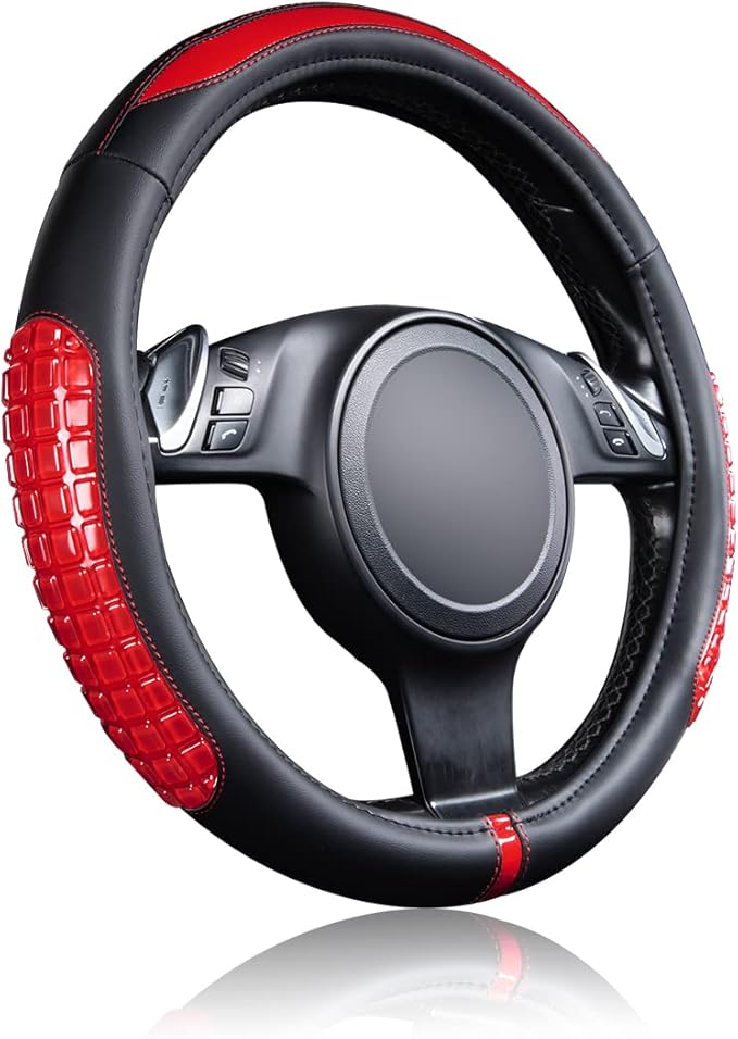 Flying Banner car Steering Wheel Cover Gel Massage Velvet Cool Warm Universal Size 15 inches SUV Truck Anti Slip Odorless Sum