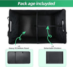 Car Trunk Organizer, 75L Large Capacity Waterproof Auto Storage with Non-Slip Bottom Strips, Collapsible Cargo Organizer for Su