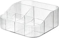 DASITON Large Capacity Makeup Brush Holder,8 Slot Makeup Brush Cup,Vintage striped Make Up Brush Holder,for Vanity Decor,Bath