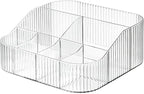DASITON Large Capacity Makeup Brush Holder,8 Slot Makeup Brush Cup,Vintage striped Make Up Brush Holder,for Vanity Decor,Bath
