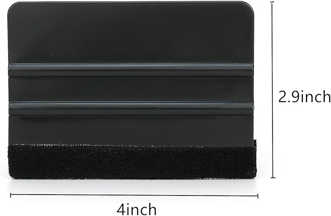 Umaki 4Piece Plastic Squeegee Set, 8IN/6IN/5IN/4IN, Window Tint Squeegee Vinyl Wrap Squeegee with Felt Edge, Wallpaper Tools Decal Applicator Vinyl Scraper, Perfect Smoothing/Cleaning Solutions