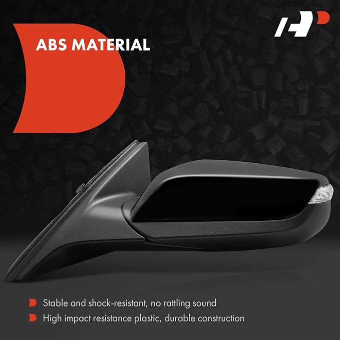 A-Premium Driver Side Power Door Mirror - Compatible with Chevrolet Malibu 2016 2017 2018 2019 - Heated Manual Folding Black 