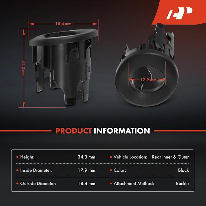 A-Premium 4-PC Rear Inner & Outer Parking Assist Sensor Retainer Bezels Compatible with Chevrolet and GMC Models - Silverado 