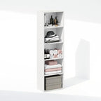 Furinno Reed Closet Organizers and Storage, 5-Tier Closet Organizer, Open Shelf Closet Storage, for Wardrobe, Bedroom, Living