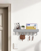 Key Holder Wall Mount Adhesive Magnetic - Hanging Key Hooks with Mail Organizer Tray for Wallet House Accessories - Keys Rack