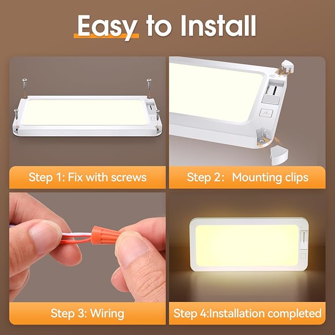 RV Lights Interior 1700LM，3 Color 12V Volt Led Light, Super Bright 120 LEDs Dome Light Fixture for RV Accessories/Camper/Car/Trailer/Boat (Frosted Finish/(Cold +Warm+Natural Light) 2PCS)